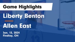 Liberty Benton  vs Allen East  Game Highlights - Jan. 13, 2024
