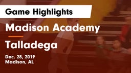 Madison Academy  vs Talladega  Game Highlights - Dec. 28, 2019