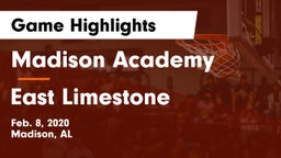 Madison Academy  vs East Limestone  Game Highlights - Feb. 8, 2020