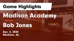 Madison Academy  vs Bob Jones  Game Highlights - Dec. 5, 2020