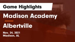 Madison Academy  vs Albertville  Game Highlights - Nov. 24, 2021