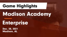 Madison Academy  vs Enterprise  Game Highlights - Dec. 28, 2021