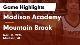 Madison Academy  vs Mountain Brook  Game Highlights - Nov. 13, 2023