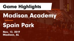 Madison Academy  vs Spain Park  Game Highlights - Nov. 12, 2019