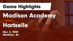 Madison Academy  vs Hartselle  Game Highlights - Dec. 3, 2020