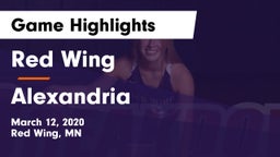 Red Wing  vs Alexandria Game Highlights - March 12, 2020