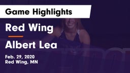 Red Wing  vs Albert Lea  Game Highlights - Feb. 29, 2020
