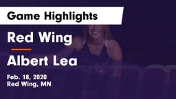 Red Wing  vs Albert Lea  Game Highlights - Feb. 18, 2020