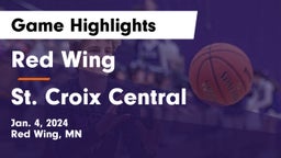 Red Wing  vs St. Croix Central  Game Highlights - Jan. 4, 2024