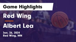 Red Wing  vs Albert Lea  Game Highlights - Jan. 26, 2024