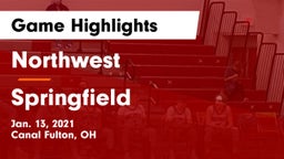 Northwest  vs Springfield  Game Highlights - Jan. 13, 2021