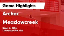 Archer  vs Meadowcreek Game Highlights - Sept. 7, 2023