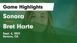 Sonora  vs Bret Harte  Game Highlights - Sept. 6, 2022