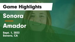 Sonora  vs Amador Game Highlights - Sept. 1, 2022