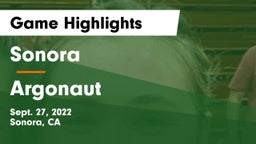 Sonora  vs Argonaut Game Highlights - Sept. 27, 2022