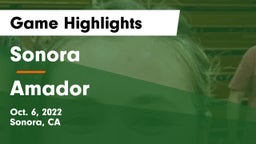 Sonora  vs Amador Game Highlights - Oct. 6, 2022