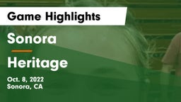 Sonora  vs Heritage Game Highlights - Oct. 8, 2022