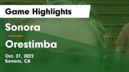 Sonora  vs Orestimba Game Highlights - Oct. 27, 2022