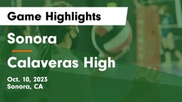 Sonora  vs Calaveras High  Game Highlights - Oct. 10, 2023