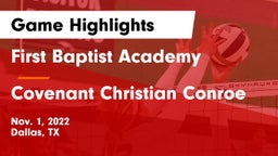First Baptist Academy vs Covenant Christian Conroe Game Highlights - Nov. 1, 2022