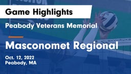 Peabody Veterans Memorial  vs Masconomet Regional  Game Highlights - Oct. 12, 2022