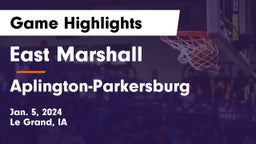 East Marshall  vs Aplington-Parkersburg  Game Highlights - Jan. 5, 2024
