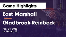 East Marshall  vs Gladbrook-Reinbeck  Game Highlights - Jan. 24, 2020