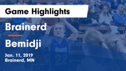 Brainerd  vs Bemidji  Game Highlights - Jan. 11, 2019