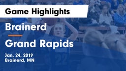 Brainerd  vs Grand Rapids  Game Highlights - Jan. 24, 2019