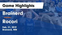 Brainerd  vs Rocori  Game Highlights - Feb. 21, 2019