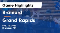 Brainerd  vs Grand Rapids  Game Highlights - Feb. 10, 2020