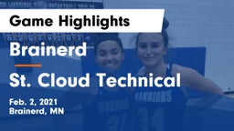 Brainerd  vs St. Cloud Technical  Game Highlights - Feb. 2, 2021