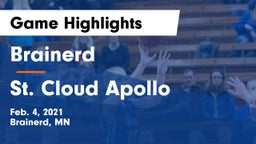 Brainerd  vs St. Cloud Apollo  Game Highlights - Feb. 4, 2021