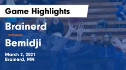 Brainerd  vs Bemidji  Game Highlights - March 2, 2021