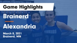 Brainerd  vs Alexandria  Game Highlights - March 8, 2021