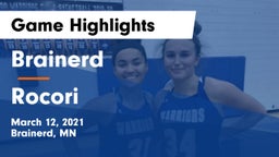 Brainerd  vs Rocori  Game Highlights - March 12, 2021