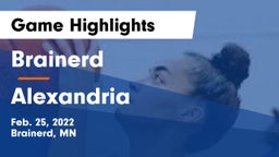 Brainerd  vs Alexandria  Game Highlights - Feb. 25, 2022