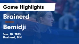 Brainerd  vs Bemidji  Game Highlights - Jan. 20, 2023