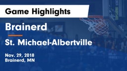 Brainerd  vs St. Michael-Albertville  Game Highlights - Nov. 29, 2018