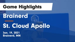 Brainerd  vs St. Cloud Apollo  Game Highlights - Jan. 19, 2021
