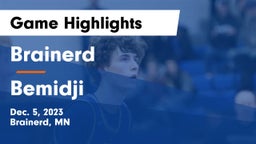 Brainerd  vs Bemidji  Game Highlights - Dec. 5, 2023