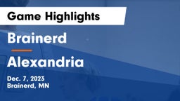 Brainerd  vs Alexandria  Game Highlights - Dec. 7, 2023