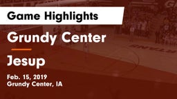 Grundy Center  vs Jesup  Game Highlights - Feb. 15, 2019