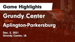 Grundy Center  vs Aplington-Parkersburg  Game Highlights - Dec. 3, 2021