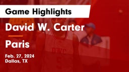 David W. Carter  vs Paris  Game Highlights - Feb. 27, 2024