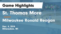 St. Thomas More  vs Milwaukee Ronald Reagan  Game Highlights - Dec. 4, 2018