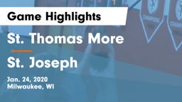 St. Thomas More  vs St. Joseph  Game Highlights - Jan. 24, 2020