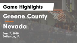Greene County  vs Nevada  Game Highlights - Jan. 7, 2020