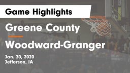 Greene County  vs Woodward-Granger  Game Highlights - Jan. 20, 2020