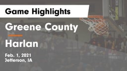 Greene County  vs Harlan  Game Highlights - Feb. 1, 2021